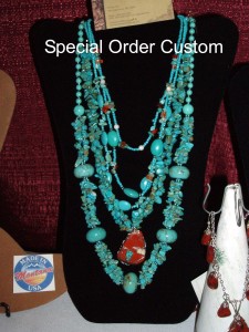 Special Order Custom, Turquoise and Red Jasper
